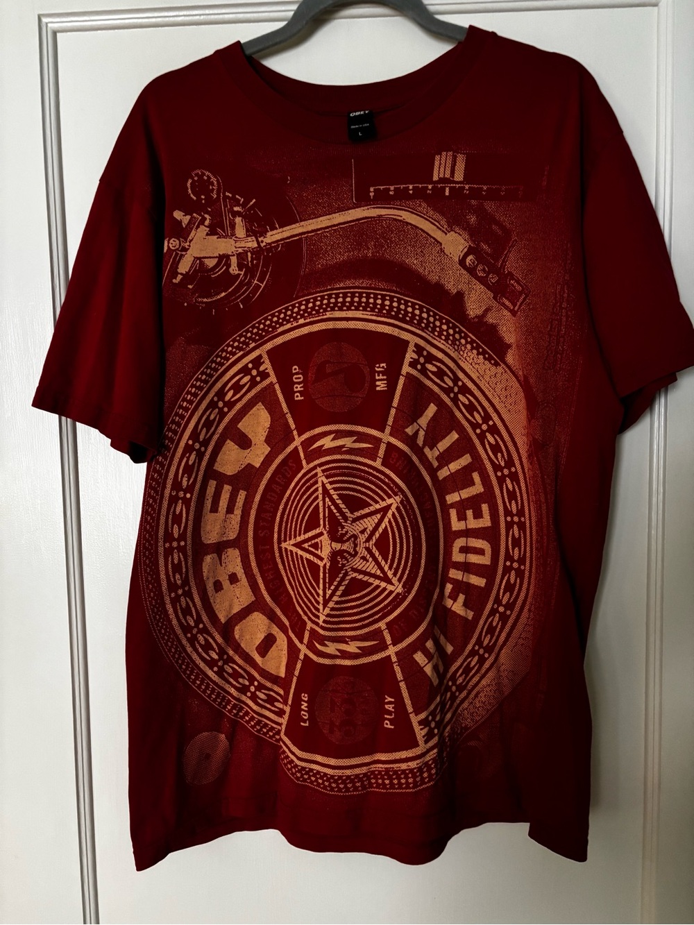 Obey Men's Red Vinyl Tee